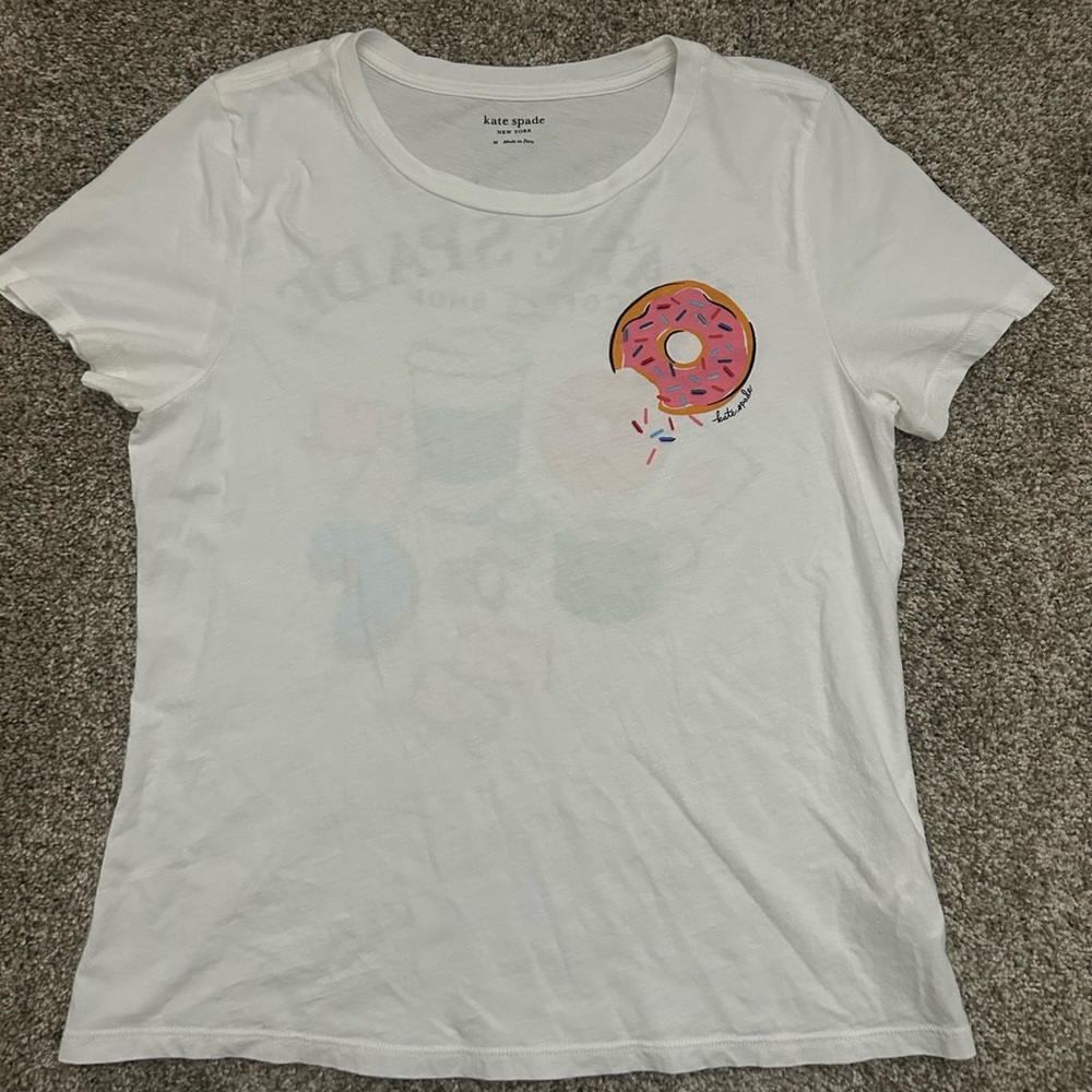 Kate Spade Donut Shop Graphic Tee Medium